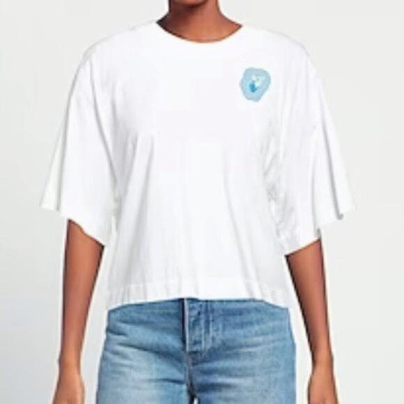 Off White Fluo Swimming Man Cotton Cropped T shirt L - Picture 6 of 9